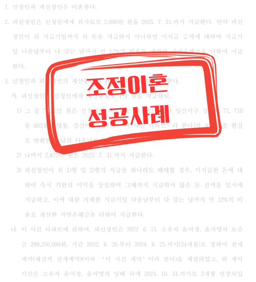 조정 이혼 성공 사례 (1)